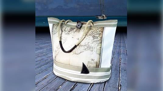 Sac à main Christel en voile de bateau